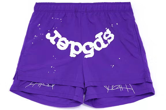 Sp5der OG Web Double Layer Short Purple/Grape