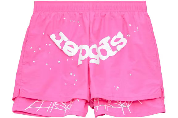 Sp5der OG Web Double Layer Short Pink